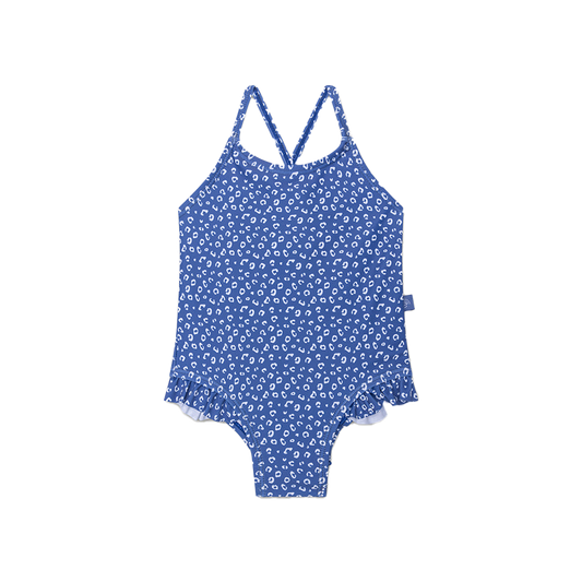 Swim Essentials UV-Badeanzug mit blauem Leopardenmuster