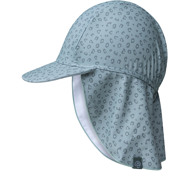 Swim Essentials sun cap with peak panther green