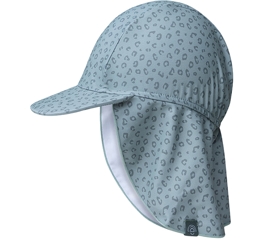 Swim Essentials sun cap with peak panther green