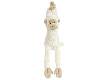 Happy Horse Musical Cuddly Toy Monkey Mickey White