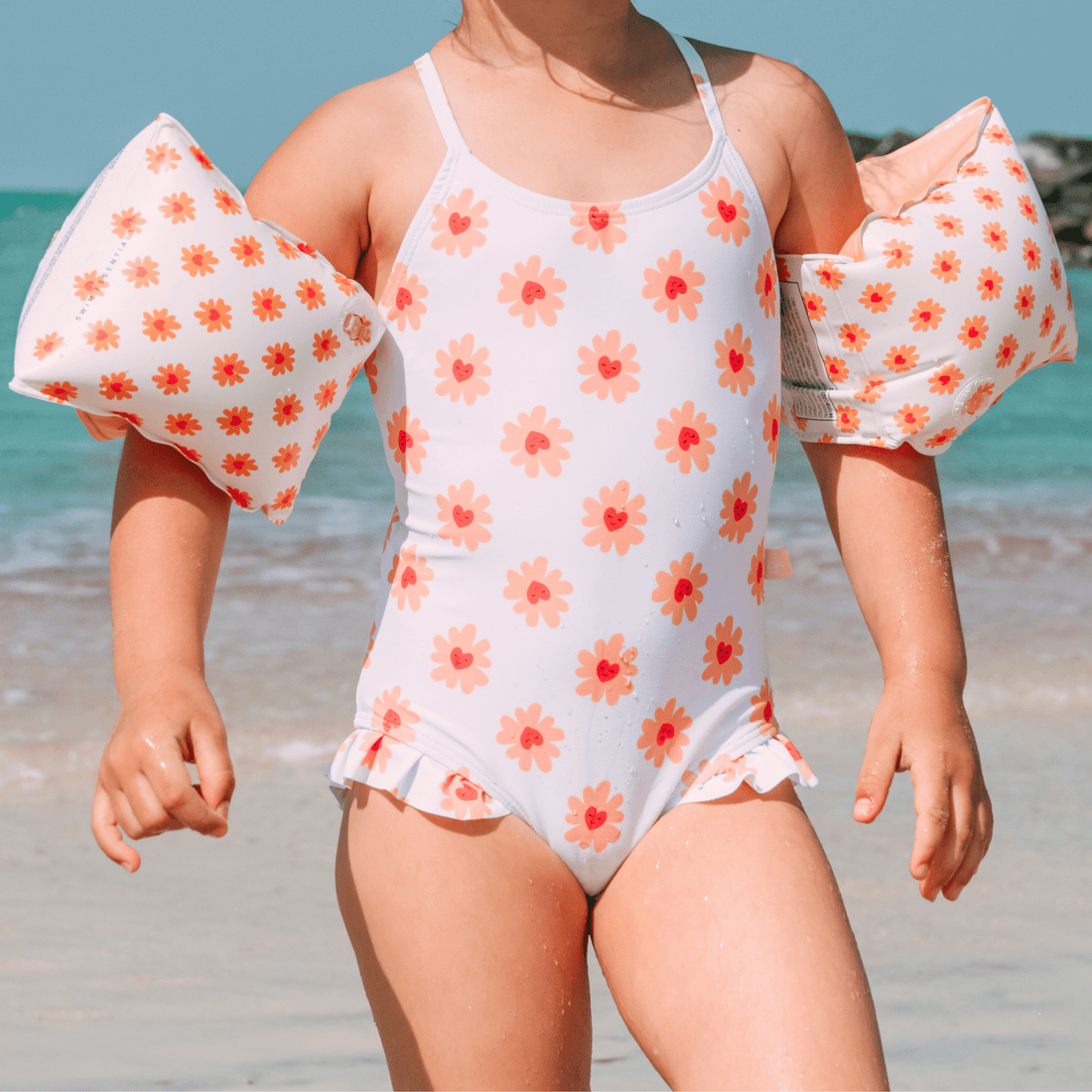 Swim Essentials UV Badpak Flower Hearts