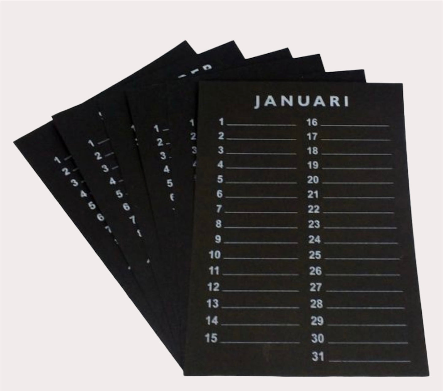 Inlegset voor Woodart Kalender Zwart