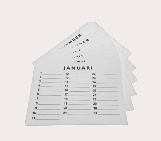 Insert set for Woodart Calendar 30 cm. Off-white