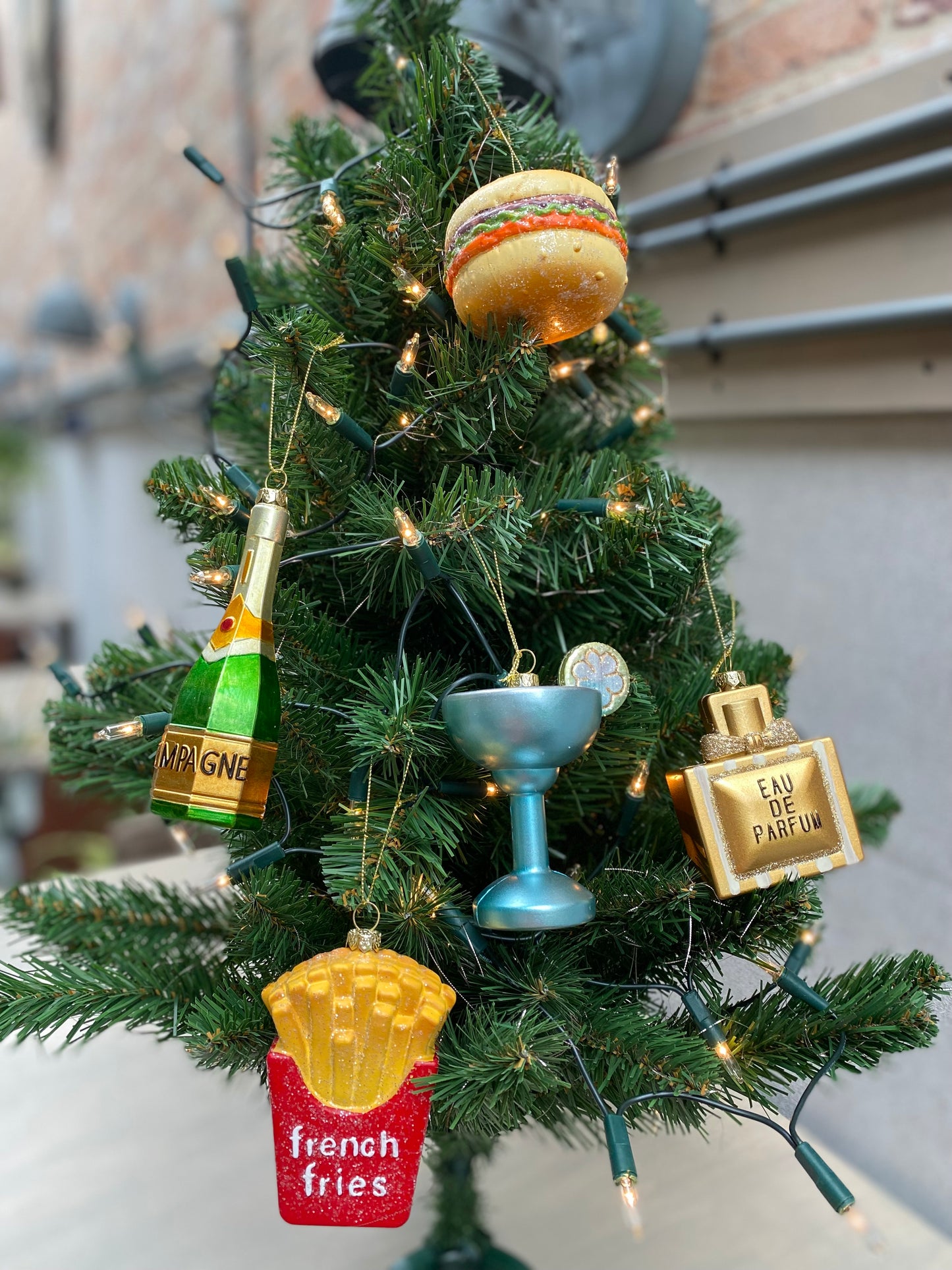 Kerstornament French Fries Kunststof