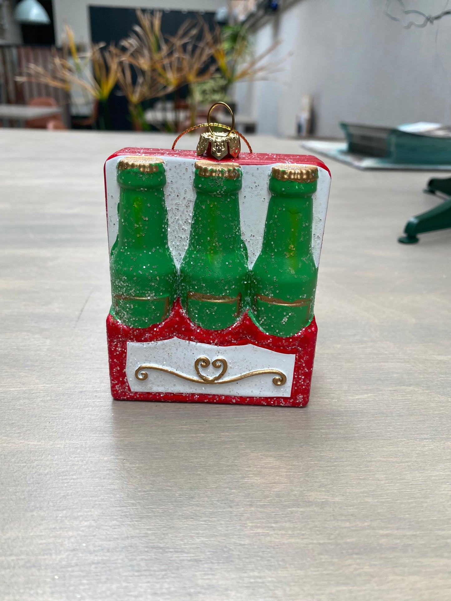 Kerstornament Sixpack Kunststof