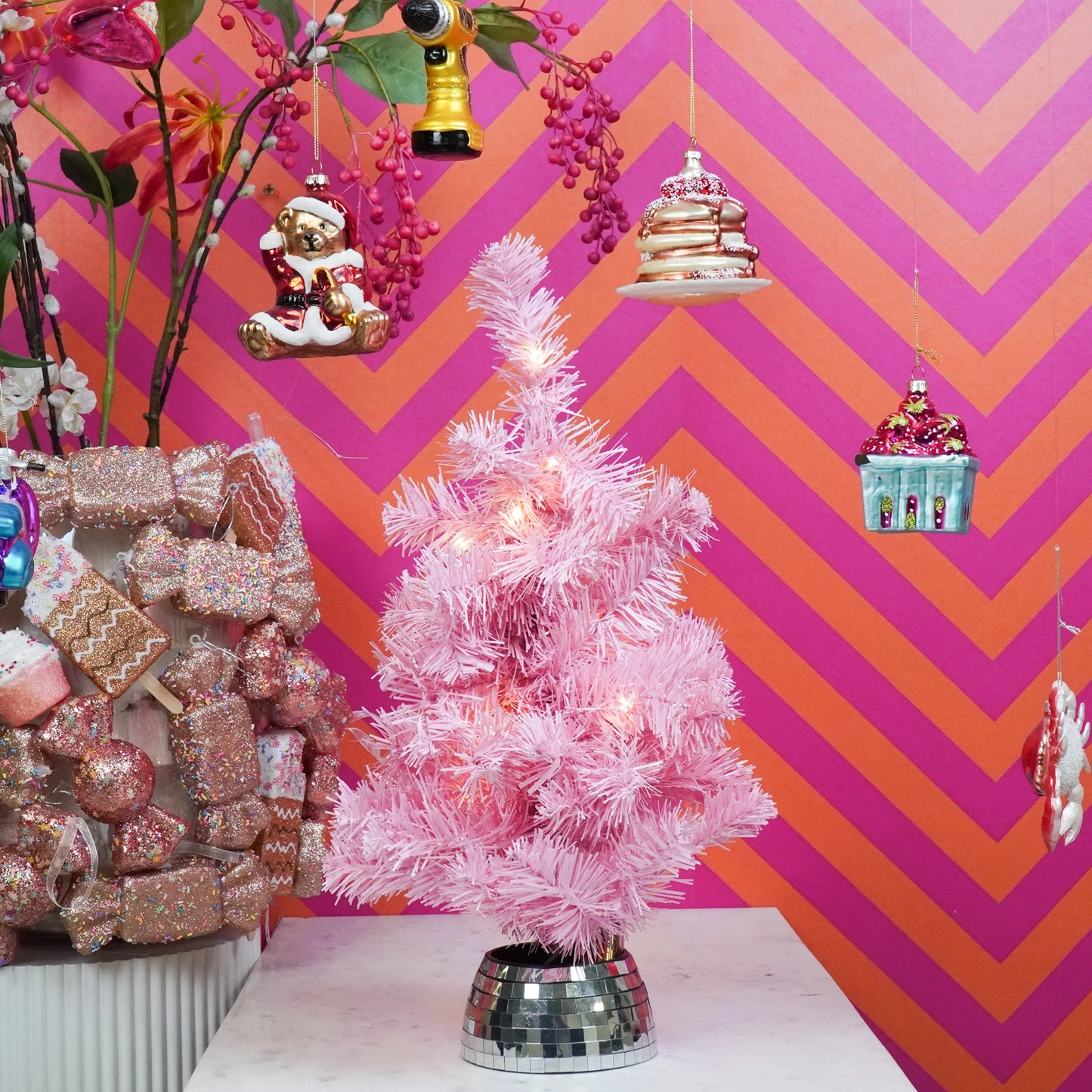 Housevitamin Kunstkerstboom met led Roze
