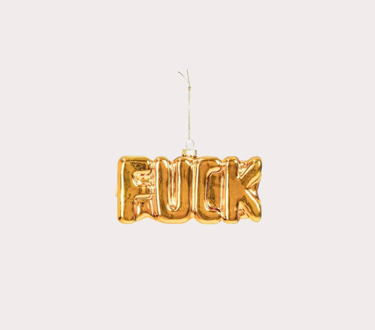 Housevitamin FUCK Christmas ornament Glass-14.5x3.5x7.5cm