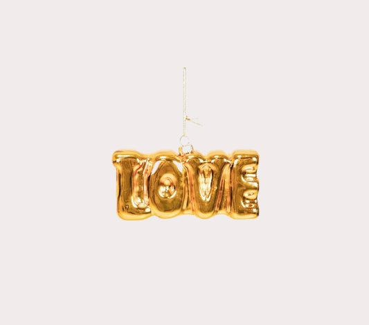 Housevitamin LOVE Christmas ornament Glass-14.5x3.5x7cm