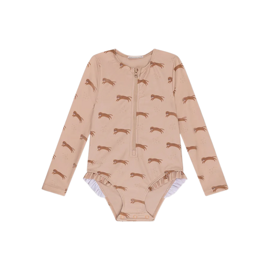 Swim Essentials UV Badpak met lange mouwen Roamer Beige