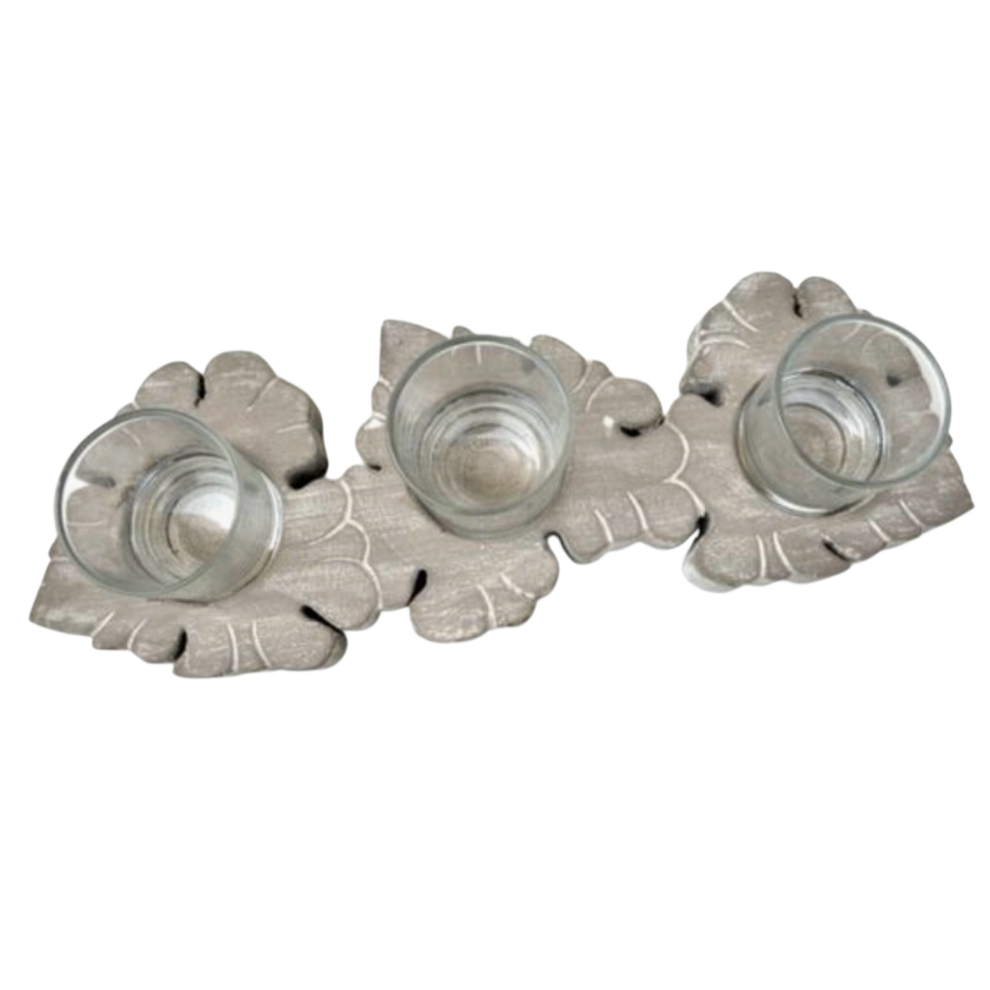 Woodart Waxinehouder 3 Taupe