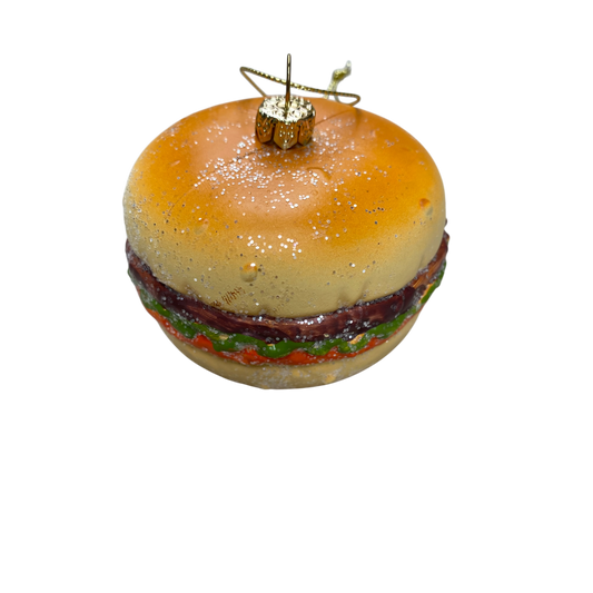 Kerstornament Hamburger Kunststof