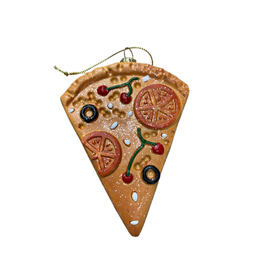 Kerstornament Pizza Kunststof
