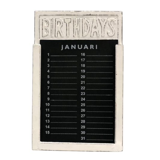 Woodart Wooden Birthday Calendar Taupe