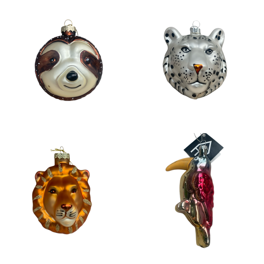 Housevitamin - Christmas baubles - Jungle Fever - Animals - Set of 4