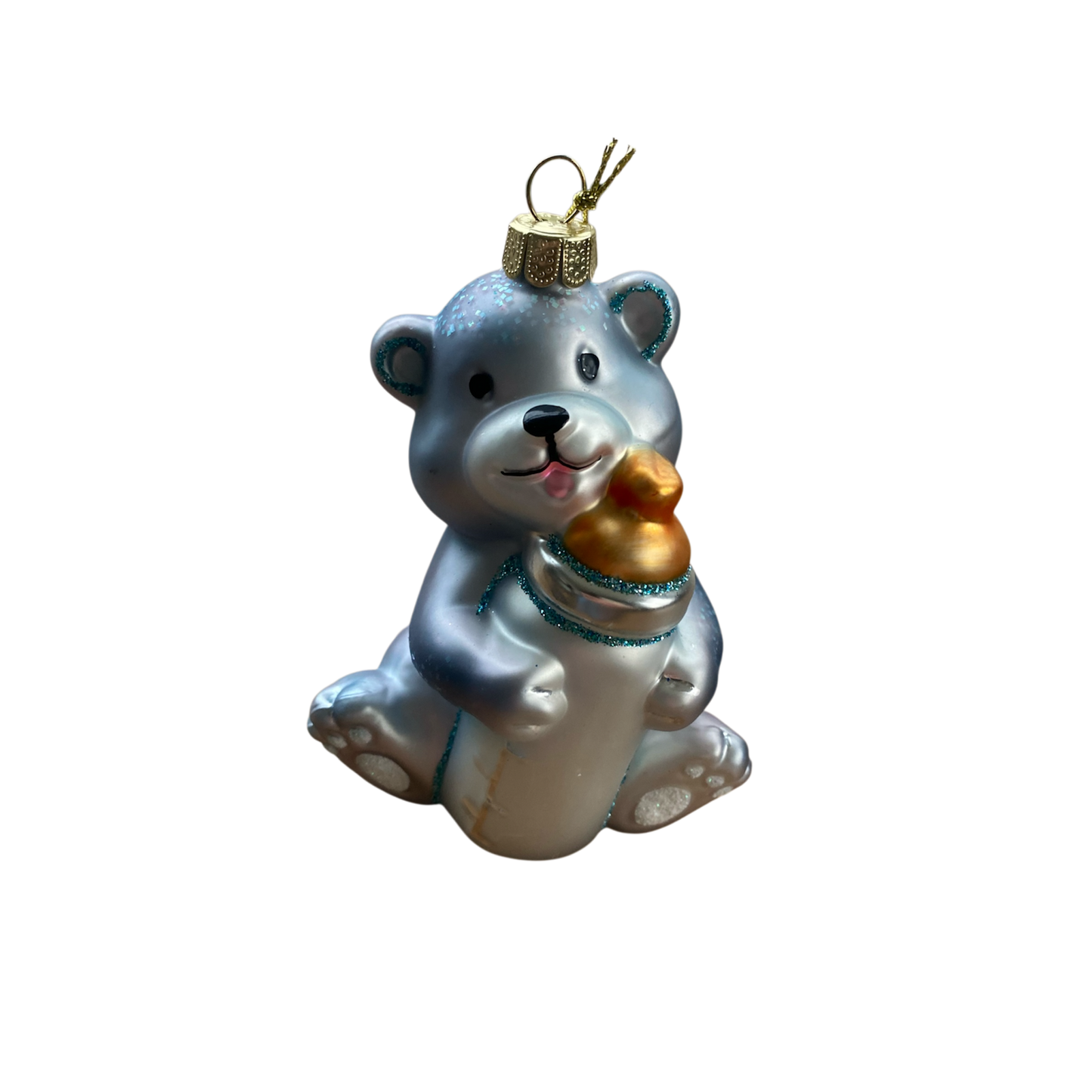 Hd Collection Kerstornament Teddybeer Babyblauw