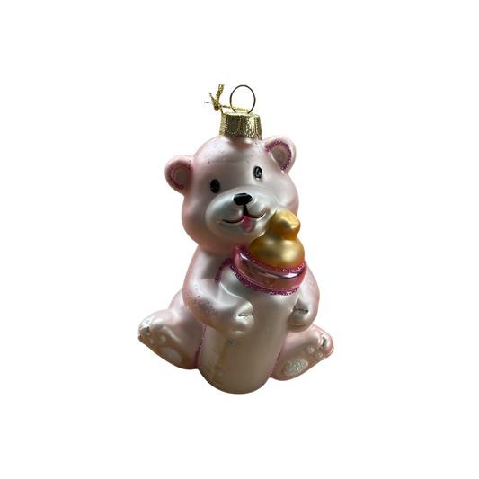 Hd Collection Kerstornament Teddybeer Babyroze