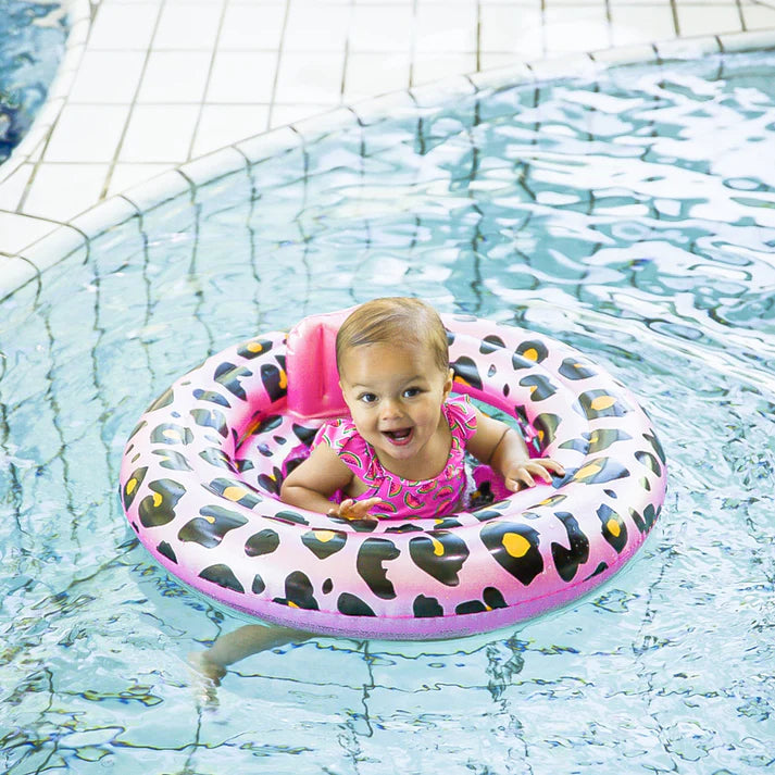 Swim Essentials Baby Float & Zwemzitje Rosé Panterprint