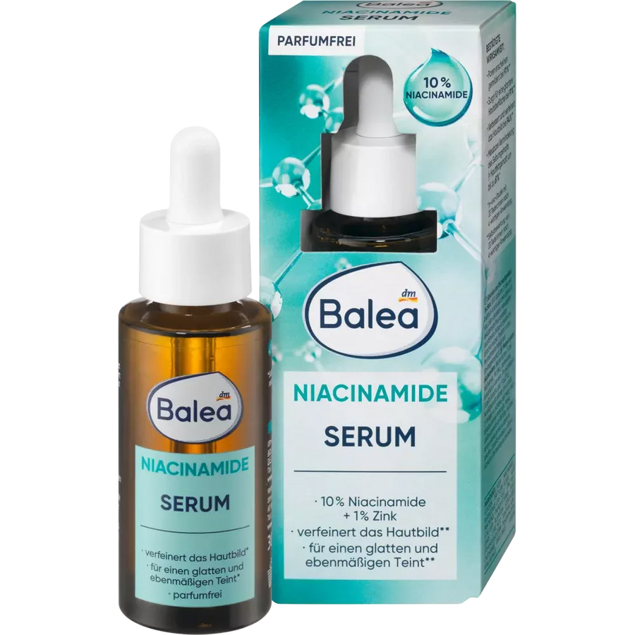 Balea Niacinamide Serum - 10% Niacinamide - Serum Gezichtsverzorging - Poriën verkleinen - 30 ml