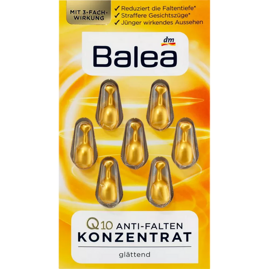 Balea Concentraat Q10 capsules - Anti-rimpel - Vermindert diepe rimpels - 7 stuks