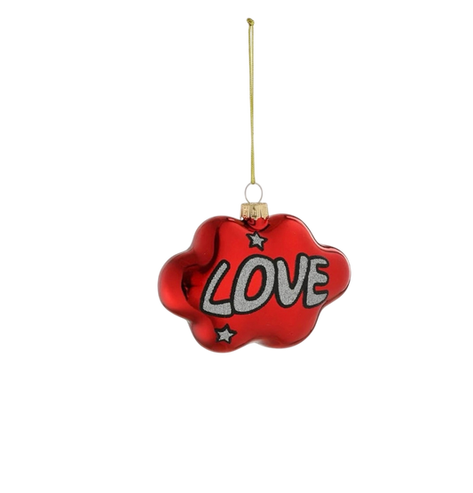 House of Seasons Kerstornament Love Rood