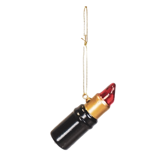 Housevitamin Lippenstift-Weihnachtskugeln aus Glas – 9 x 3 x 3 cm