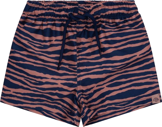 Swim Essentials Swimming Boxer/Swimming Shorts Boys - UV Swimwear Boys - Blue/Orange Zebra - Size 62/68