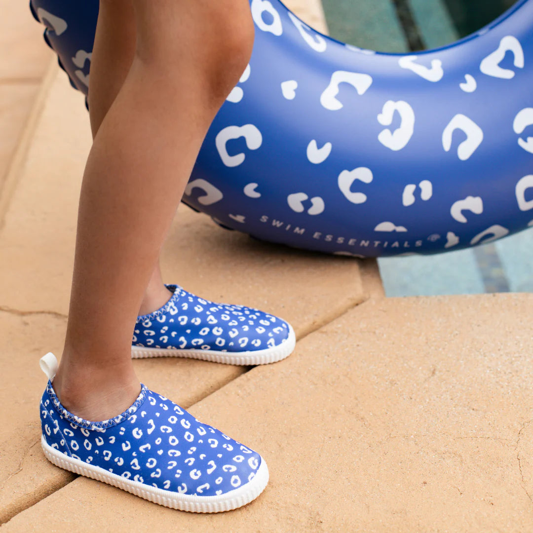 Swim Essentials Water Shoes Blue Leopard Print