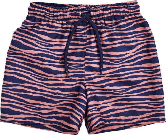 Swim Essentials UV Swimming Trunks Boys - UV Swimwear Boys - Short - Blue/Orange Zebra - 62/68