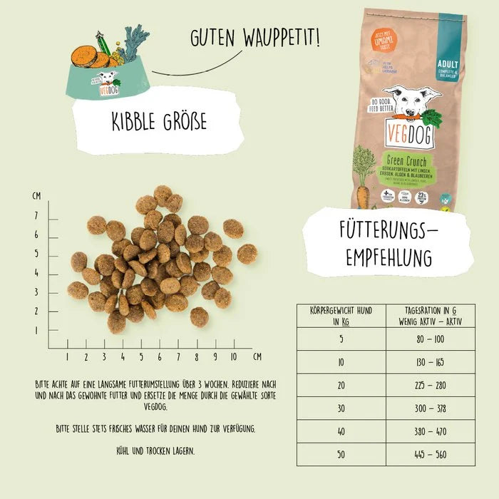 Vegdog Hondenvoer Green Crunch 2 kg