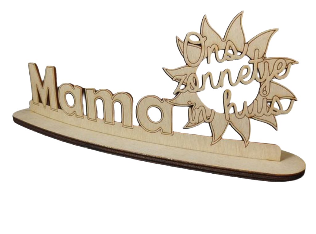 Text sign on pedestal - Mama our sunshine in the house