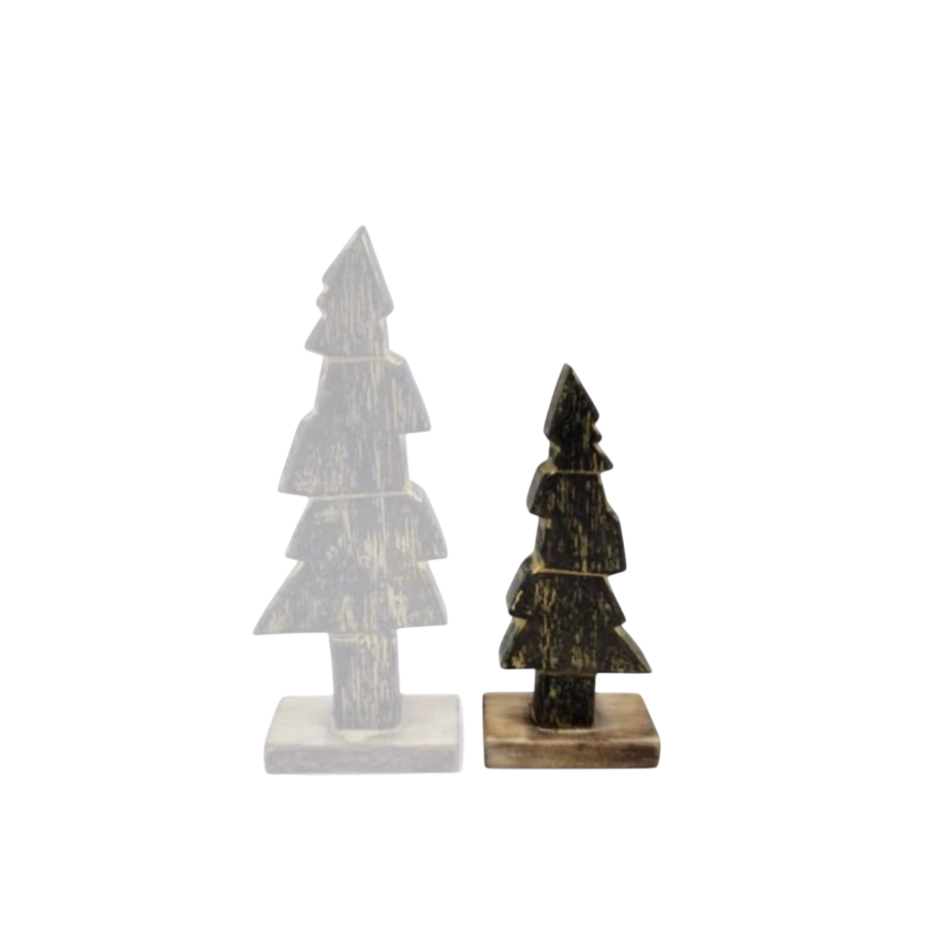 Woodart decoratieve Kerstboom Zwart goud Smal