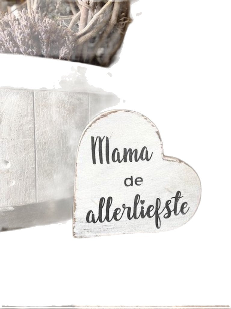 Text heart Mama the sweetest / Antique white / mother's day / birthday / gift