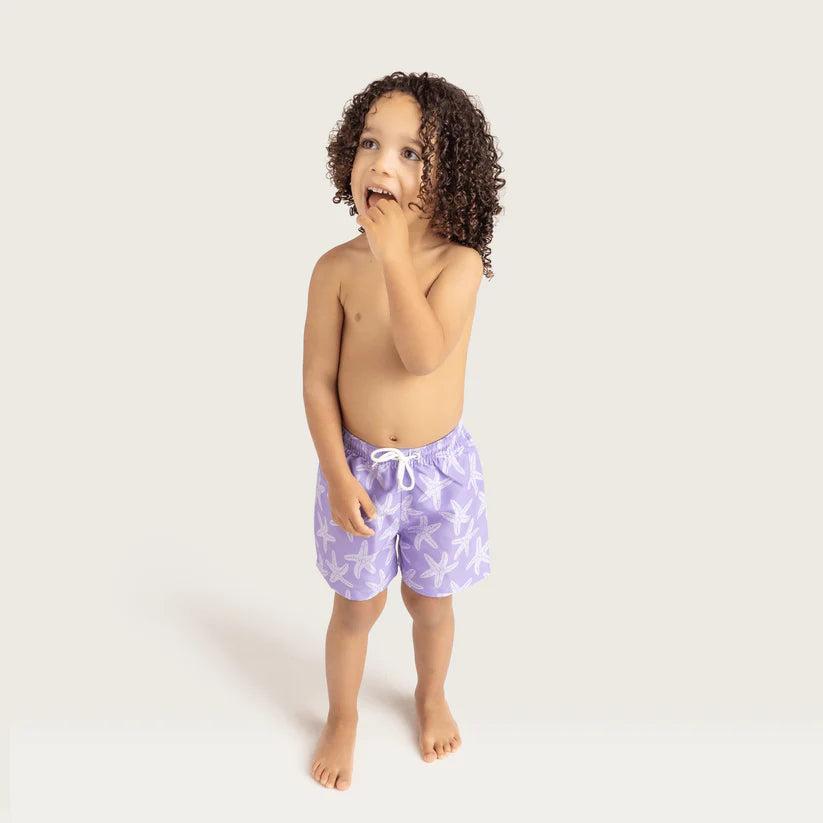 Swim Essentials UV Swim Shorts Lilac Starfish