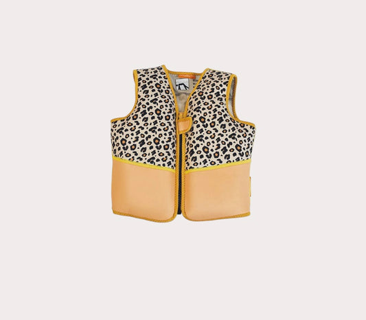 Swim Essentials Life Jacket Beige Leopard Print