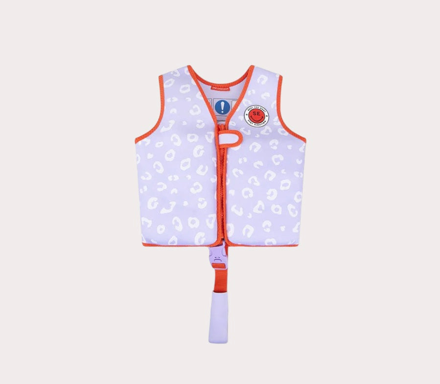 Swim Essentials Zwemvest Lila Panterprint