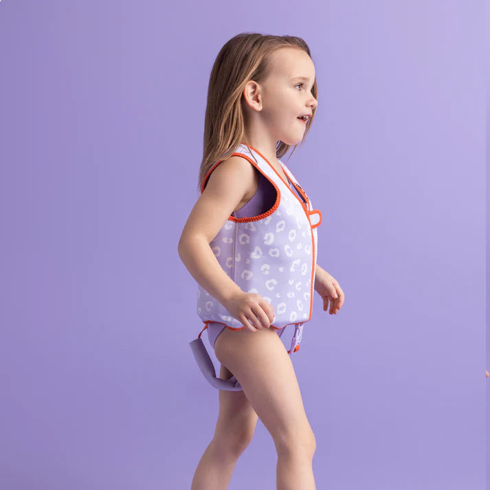 Swim Essentials Schwimmweste Lilac Panther-Aufdruck